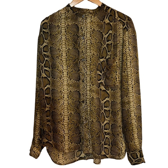 Isabel Marant snake print viscose button down blouse, excellent condition - Picture 2 of 9